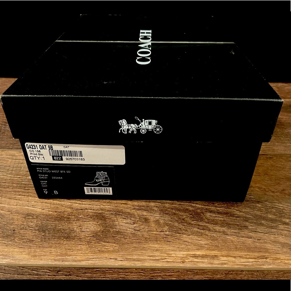 Coach Pia Stud Western Bootie in Oat - Picture 5 of 5